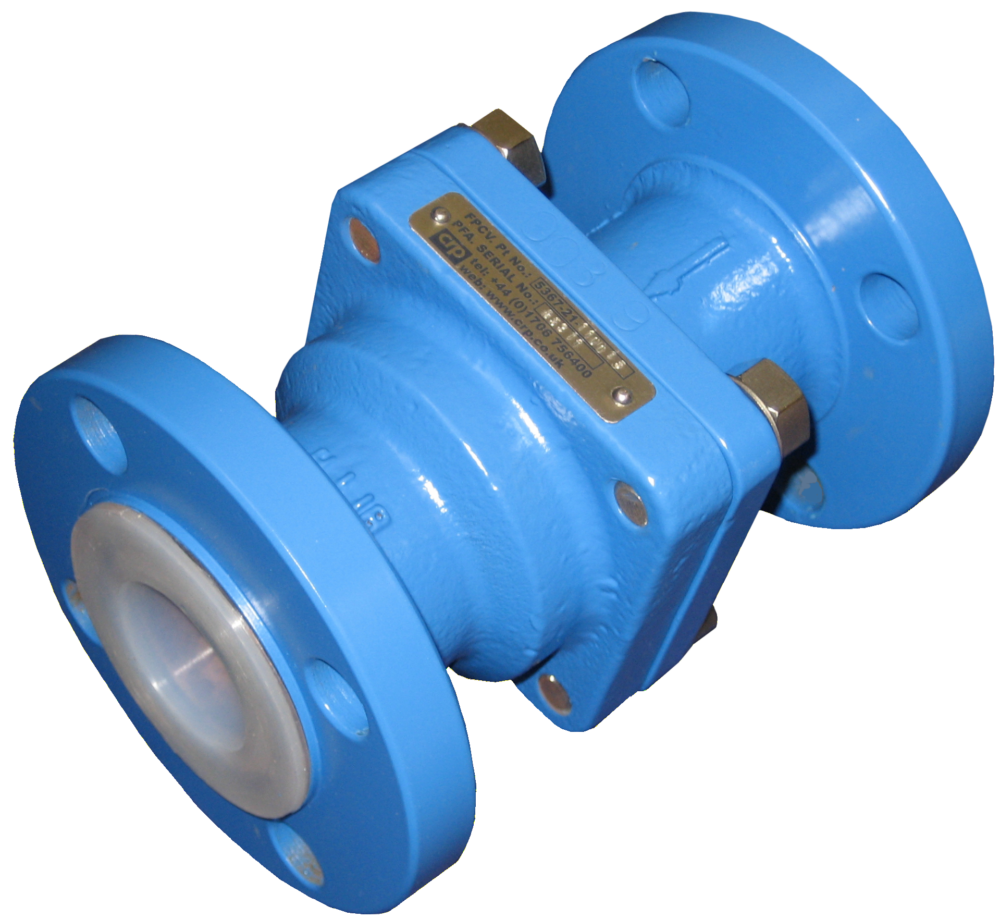 Image of a FPCV Flanged poppet check valve.